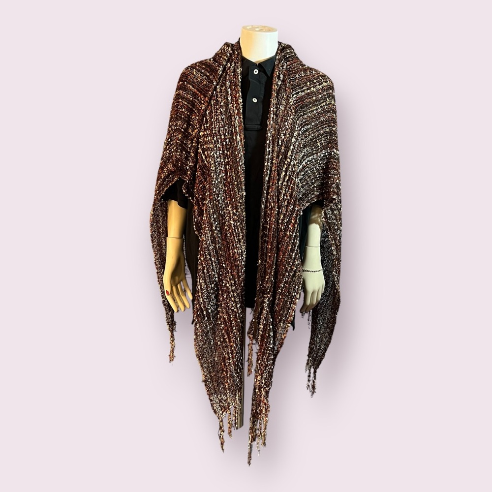 Indigo Soul Women’s Shawl/Wrap Fall Colors Size OS Brown